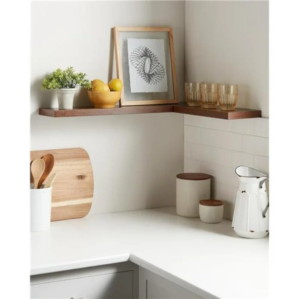 Floating Shelves, 22.5 inches Rustic Wood Wall Shelves for Living Room Bedroom
